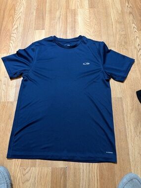 Champion Navy Short Sleeve Athletic Tee with Small Logo